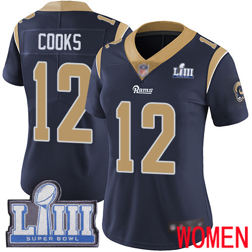 Los Angeles Rams Limited Navy Blue Women Brandin Cooks Home Jersey NFL Football 12 Super Bowl LIII Bound Vapor Untouchable